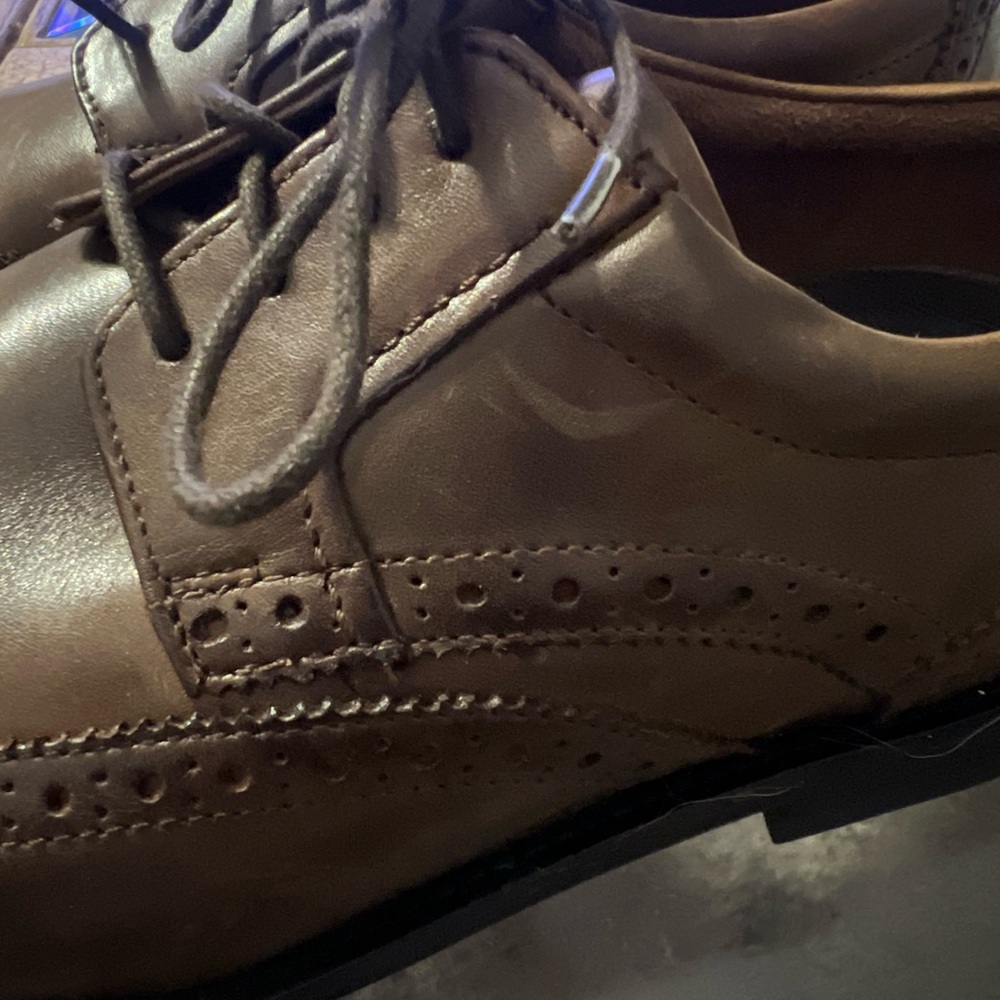 NWOB Rockport Wingtip Perforated Brogue Men's Brown Leather Oxfords 9.5W - Picture 12 of 16